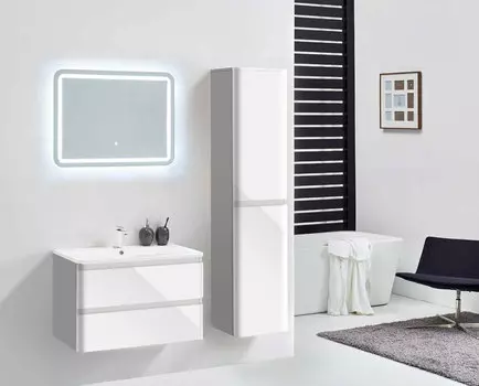 Мебель для ванной комнаты Vincea Alba 100 см L.White (белая) подвесная 2 ящика