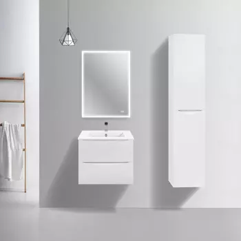 Мебель для ванной комнаты Vincea Mia Slim 61 см подвесная, белая
