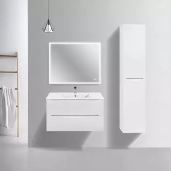 Мебель для ванной комнаты Vincea Mia Slim 91 см подвесная, белая
