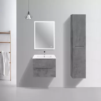 Мебель для ванной комнаты Vincea Mia Slim 61 см подвесная, бетон