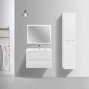 Мебель для ванной комнаты Vincea Mia Slim 81 см подвесная, белая