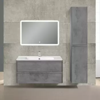 Мебель для ванной комнаты Vincea Paola 100 см Beton (бетон) подвесная 2 ящика