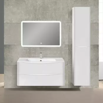 Мебель для ванной комнаты Vincea Paola 100см G.White (белый глянец) подвесная 2 ящика