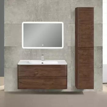 Мебель для ванной комнаты Vincea Vico 100 см R.Wood (темное дерево) подвесная 2 ящика