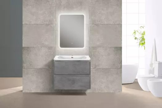 Мебель для ванной комнаты Vincea Vico 60 см Beton (бетон) подвесная 2 ящика