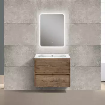 Мебель для ванной комнаты Vincea Vico 60 см V.Oak (винтажный дуб) подвесная 2 ящика