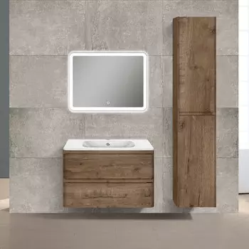 Мебель для ванной комнаты Vincea Vico 80 см V.Oak (винтажный дуб) подвесная 2 ящика