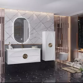 Мебель для ванной Opadiris Ибица 120 см белый, золото