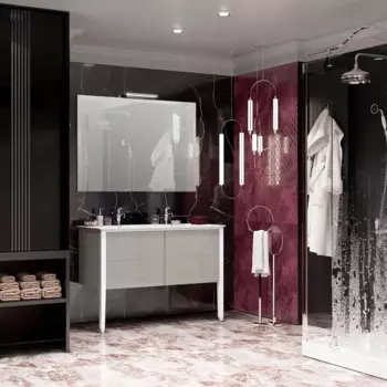 Мебель для ванной Opadiris Рубинно 120 серый-белый