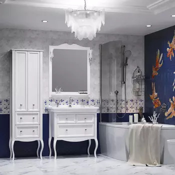 Мебель для ванной Opadiris Валери 85 см белый