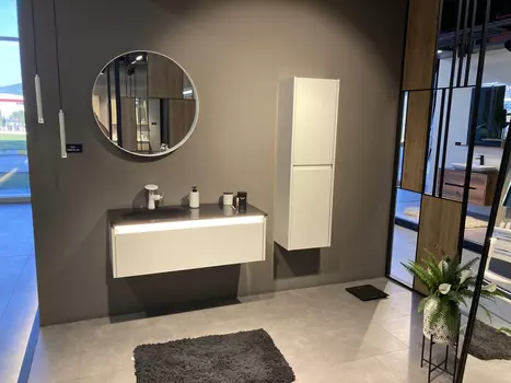 Мебель для ванной ORKA Lisbon 90 см 1 ящик, подвесная, белая матовая