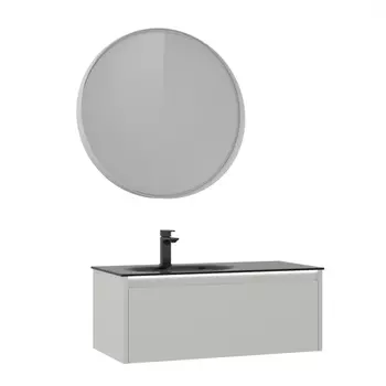 Мебель для ванной ORKA Lisbon 90 см 1 ящик, подвесная, кашемировый матовый