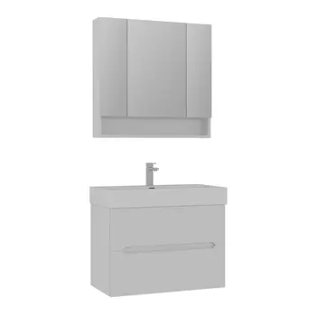 Мебель для ванной ORKA Malta 80 см 2 ящика, подвесная, кашемировый матовый