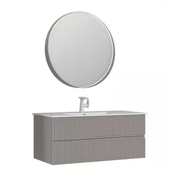 Мебель для ванной ORKA Moonlight 120 см 2 ящика, подвесная, бежевая матовая