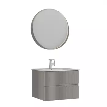 Мебель для ванной ORKA Moonlight 70 см 2 ящика, подвесная, бежевая матовая