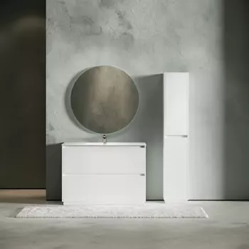 Тумба с раковиной Sancos Libra Floor LB120F-1W 120 см напольная, 2 ящика, белая