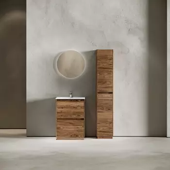 Тумба с раковиной Sancos Libra Floor LB60FECH 60 см напольная, 2 ящика, дуб чарльстон