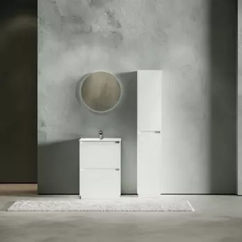 Тумба с раковиной Sancos Libra Floor LB60FW 60 см напольная, 2 ящика, белая