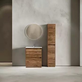 Тумба с раковиной Sancos Libra Floor LB70FECH 70 см напольная, 2 ящика, дуб чарльстон