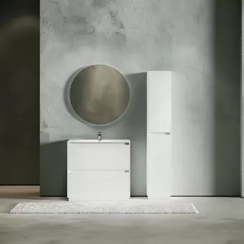 Тумба с раковиной Sancos Libra Floor LB90FW 90 см напольная, 2 ящика, белая