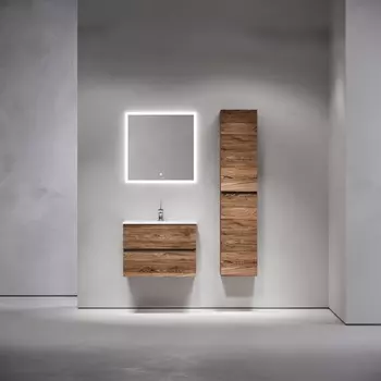 Тумба с раковиной Sancos Urban UR70ECH 70 см подвесная, 2 ящика, дуб чарльстон