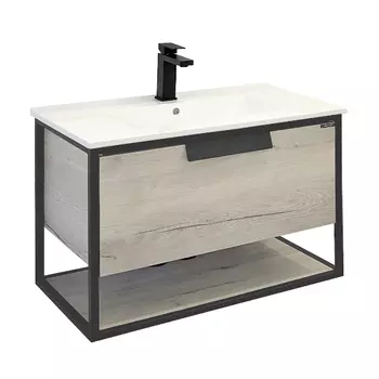 Мебель для ванных комнат Comforty Бонн 90 дуб дымчатый