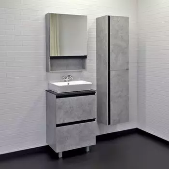 Мебель для ванных комнат Comforty Эдинбург 60 бетон светлый напольный