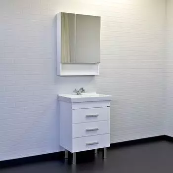 Мебель для ванных комнат Comforty Никосия 60 белый глянец