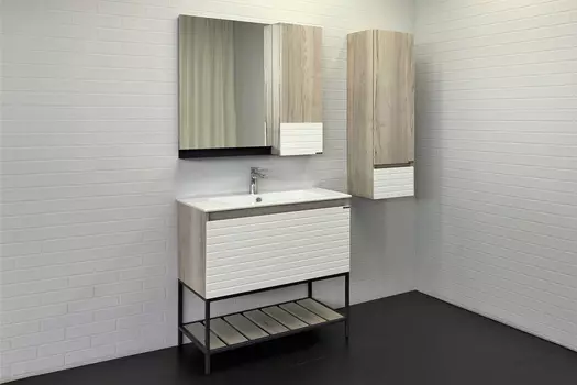 Мебель для ванных комнат Comforty Страсбург 00-00006557 91 см, напольная, белая