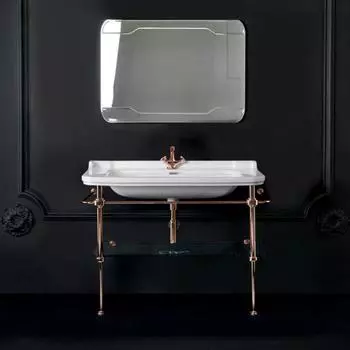 Консоль с раковиной Kerasan Waldorf 128 см золото