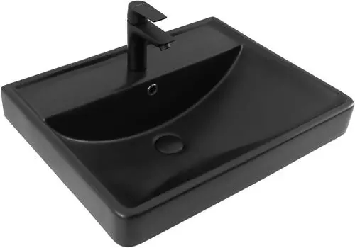 Мебельная раковина Aquanet Ирис 60 см 00329247 черная матовая
