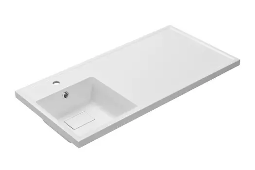 Мебельная раковина Aquaton Лайн 100 см 1A72853KLF01L белая, левая