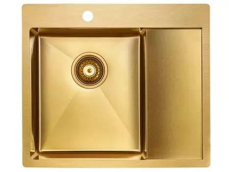 Кухонная мойка Paulmark KRONER 59F PM225951-BGL брашированное золото