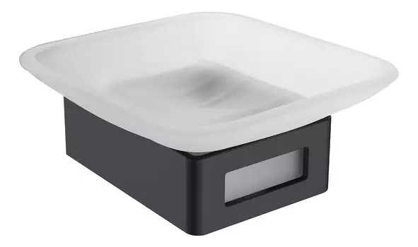 Мыльница Boheme Q 10943-CR-B черная, хром