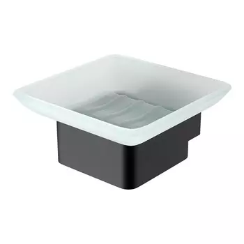 Мыльница Lemark Smooth Line 9742017 с держателем, черный