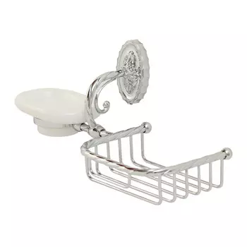 Мыльница Migliore Edera 16921 хром, белая