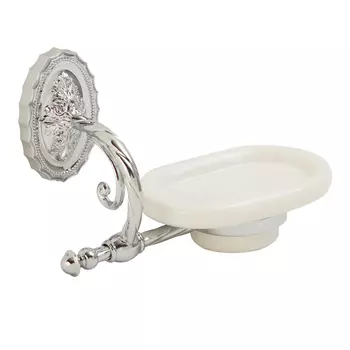 Мыльница Migliore Edera 16919 хром, белая