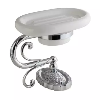 Мыльница Migliore Edera 16920 хром, белая