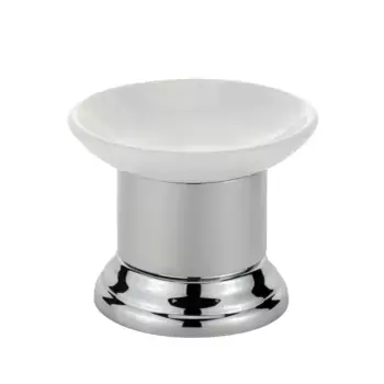 Мыльница Migliore Mirella 17228 хром, белая