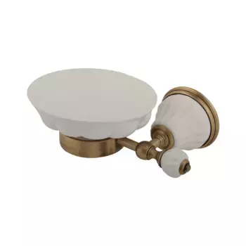 Мыльница Migliore Olivia 17415 бронза, белая