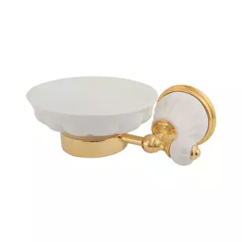 Мыльница Migliore Olivia 17446 золото, белая