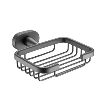 Мыльница настенная Shevanik SG5104T оружейная сталь