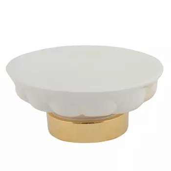 Мыльница настольная Migliore Olivia 17447 белая, золото