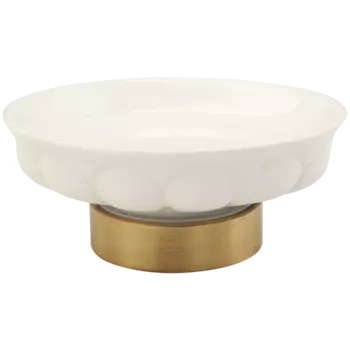 Мыльница настольная Migliore Olivia 17416 белая, бронза