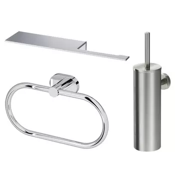 Набор аксессуаров для ванной Am.Pm Sense L AK74T0503W серый, хром