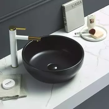 Накладная раковина Art-Max 41 см AM-109-MB черная матовая