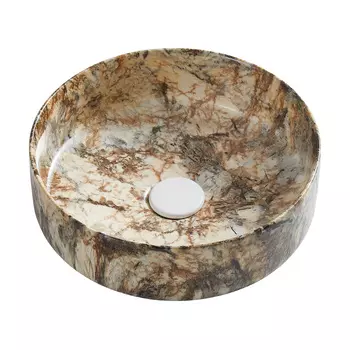 Накладная раковина Azario 36 см AZ-3134-M830 коричневый мрамор