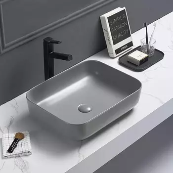 Накладная раковина Comforty T-Y9378MH 50 см, светло-серая матовая