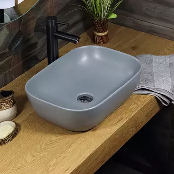 Накладная раковина Misty 46 см MLN-320328MG серая