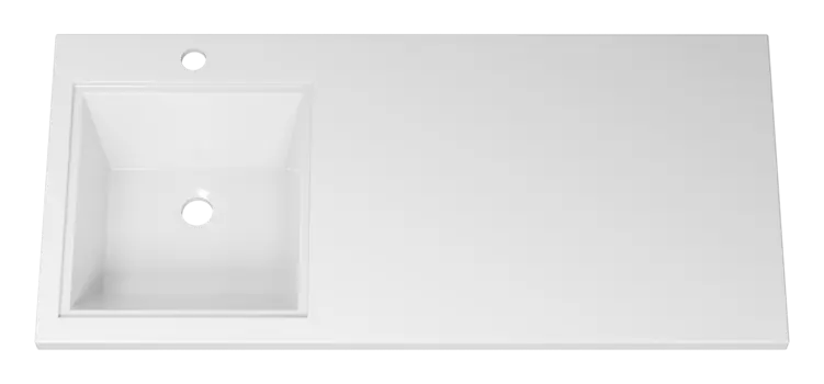 Накладная раковина Misty Гавана 100 см 5212100 левая, белая